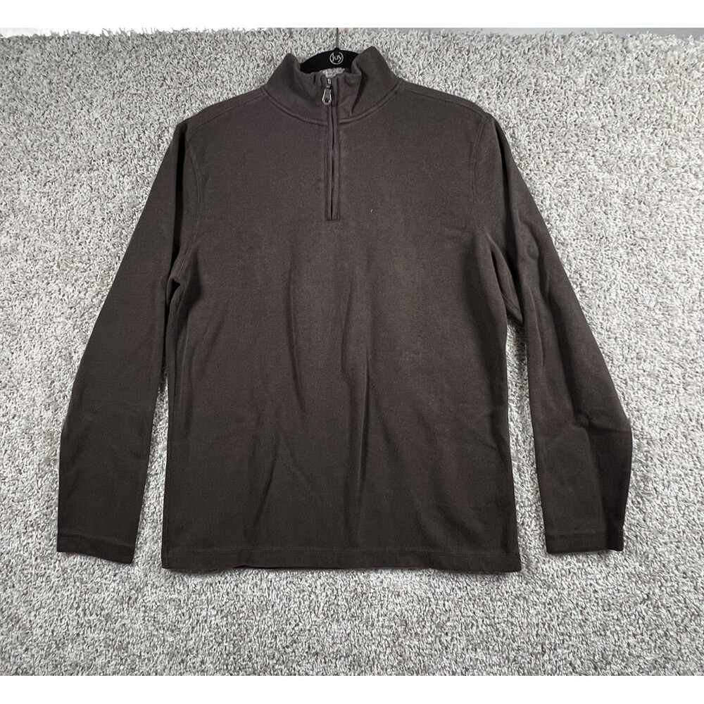 Apt 9  Chocolate Brown 1/4 Zip LS Sweater Men’s SIZE M